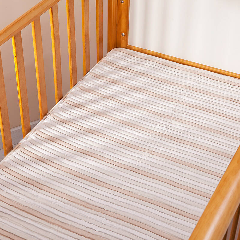 梦可儿天然彩棉宝宝婴儿植物弹簧床垫透气防痱 彩棉格咖