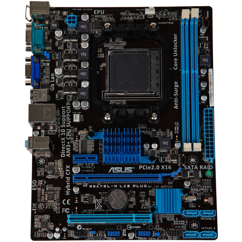 華碩(asus)m5a78l-m lx3 plus主板(socket am3 ) 集成顯卡