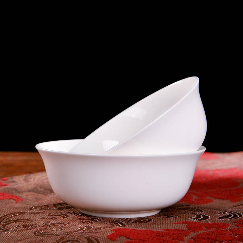 景烨 景德镇正品骨质瓷 中式餐具纯白骨瓷餐具套装碟子盘子陶瓷碗菜盘