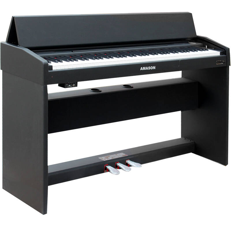 艾茉森(amason)电钢琴f-11 88键重锤带琴盖 黑色全套