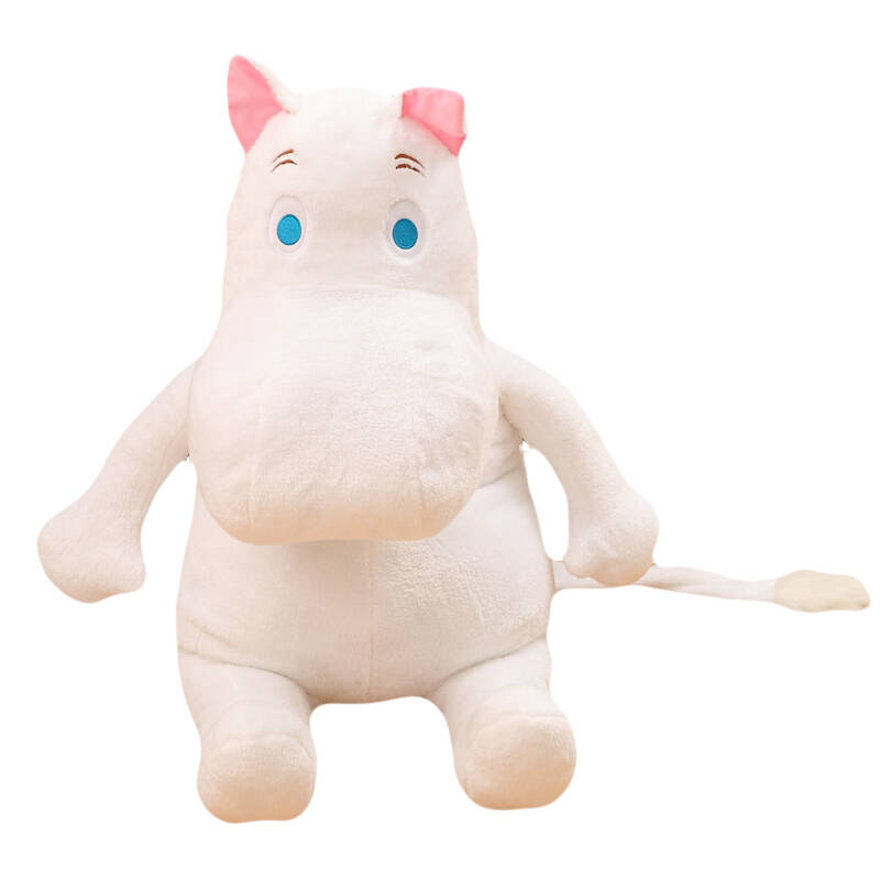 贝克蜜雪毛绒玩具姆明moomin河马公仔小肥肥嘭嘭 白色 姆明河马公仔