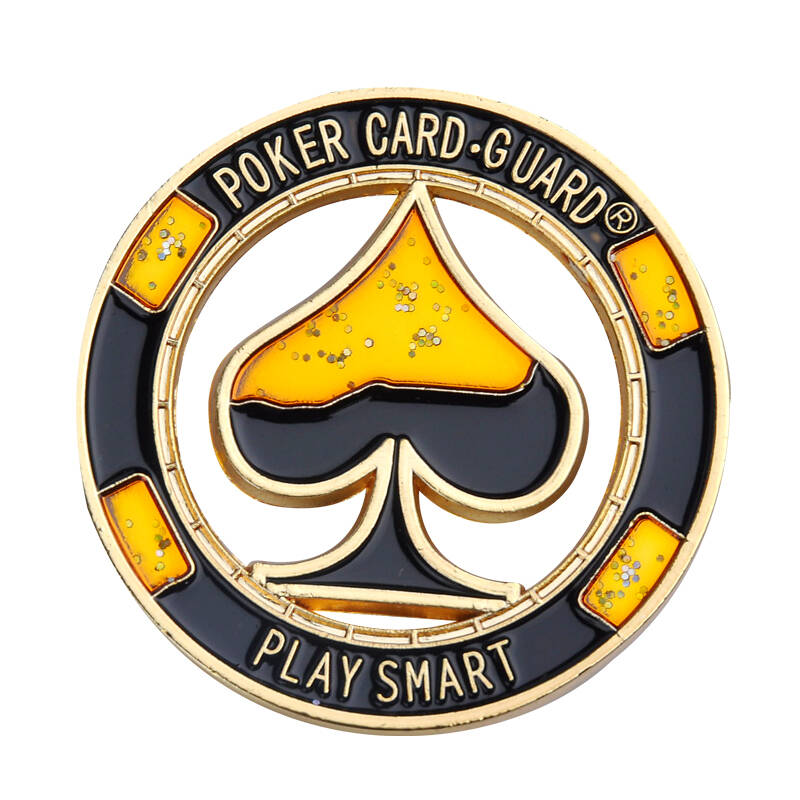 游戏大陆(gameland)德州扑克压牌器压牌片金属gl053 锌合金lucky镂空