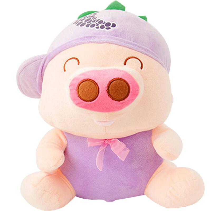 水果麦兜公仔 小猪抱枕 布娃娃玩偶毛绒玩具 生日礼物送女生 葡萄款