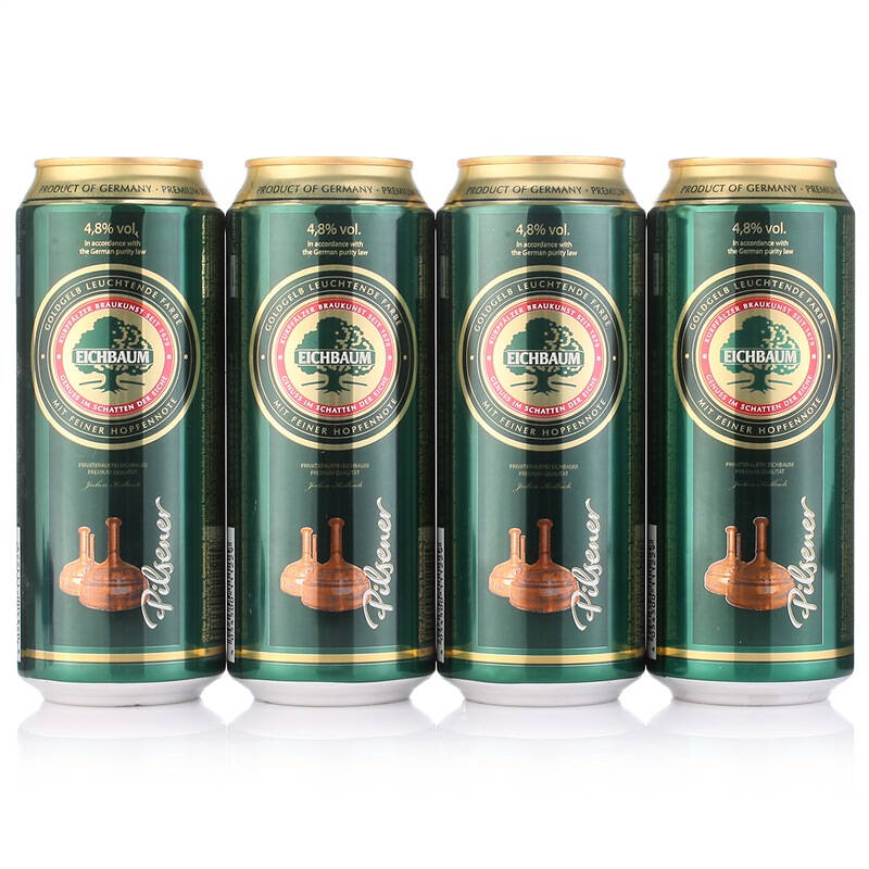 德国进口 eichbaum艾斯宝皮尔森啤酒 500ml*4听