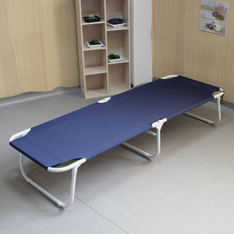 户动hooton 二折叠床 简易午睡床沙滩床 藏青