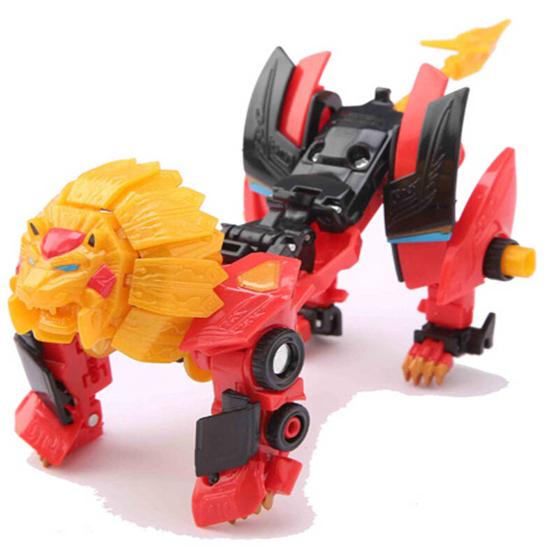 天神地兽 圣狮王变形金刚玩具卡装儿童玩具