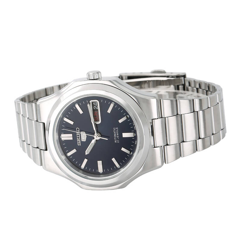 精工seiko盾牌5号手表背透自动机械男表钢带 snkk45k1