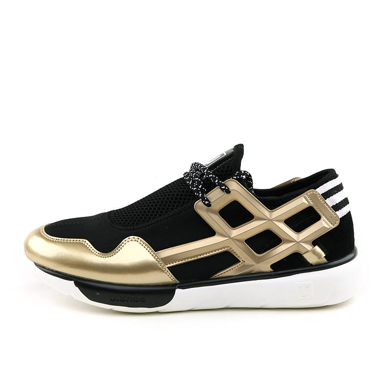 透气休闲鞋情侣款潮鞋y3潮流时尚韩版男女鞋运动鞋5202 黑金 39