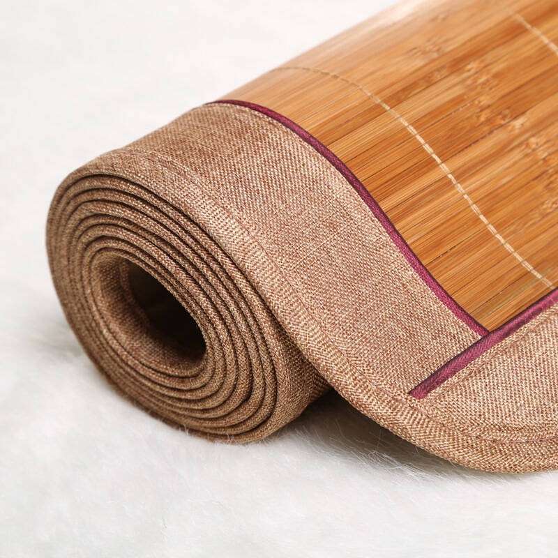 千姿居 床品家纺 凉而不冰双面两用折叠竹凉席子 镜面对节纹 1.5米