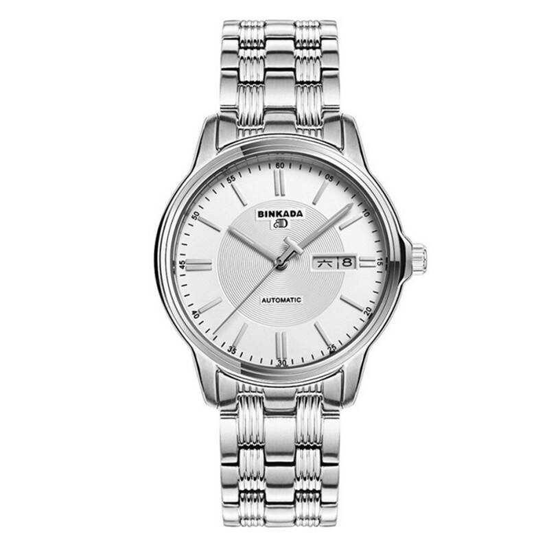 宾卡达(binkada)手表 男士全自动机械表透底男表 钢带皮带防水蓝宝石