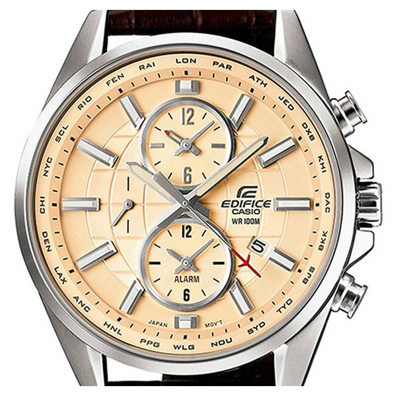 卡西欧(casio)手表 edifice系列闹钟蓝宝石石英男表efb-302l-7avupf