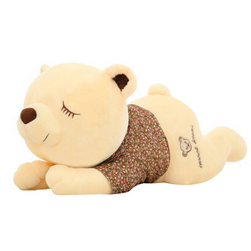 玛格丽特 瞌睡熊 眯眼熊 梦熊 趴趴熊公仔 毛绒玩具布娃娃 棕色 90