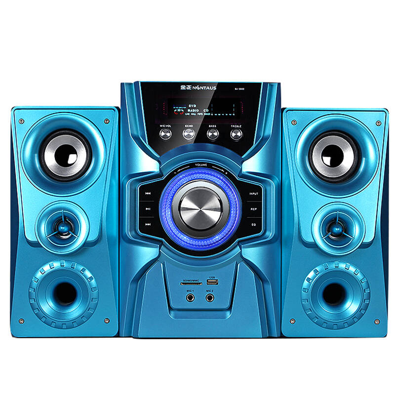 金正3002 2.1木质多媒体有源音箱 usb迷你组合音响 插卡音箱 低音炮