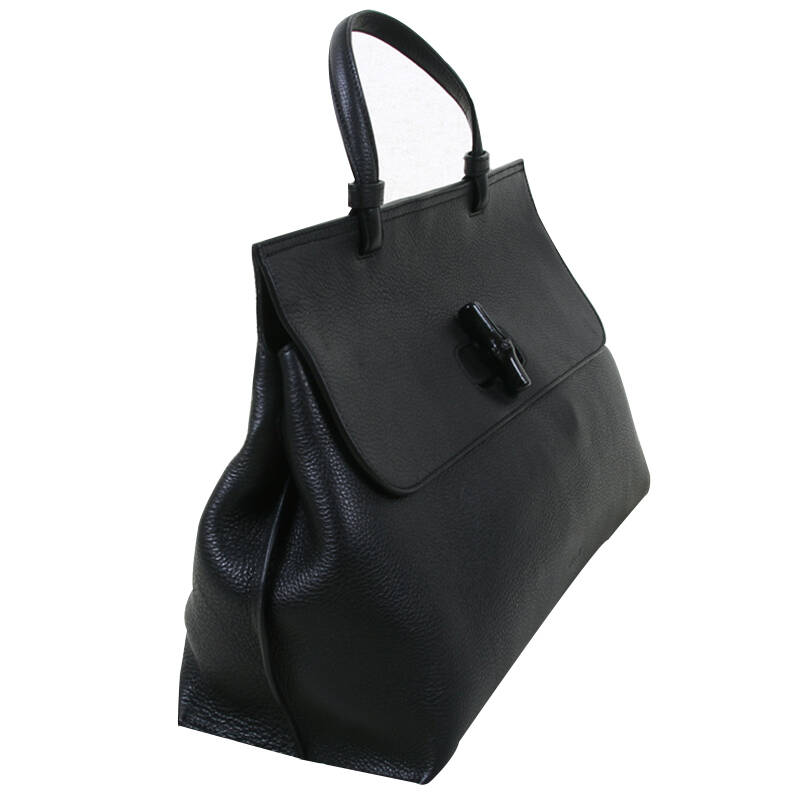 古驰gucci女式皮质手提单肩包370830 黑色