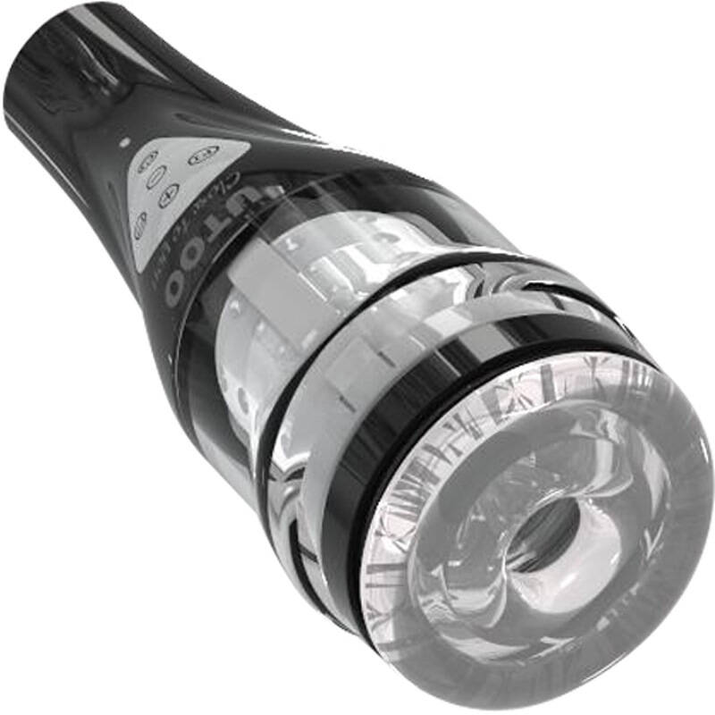 香港(utoo)男用电动飞机杯 充电式震动旋转 暴风白色