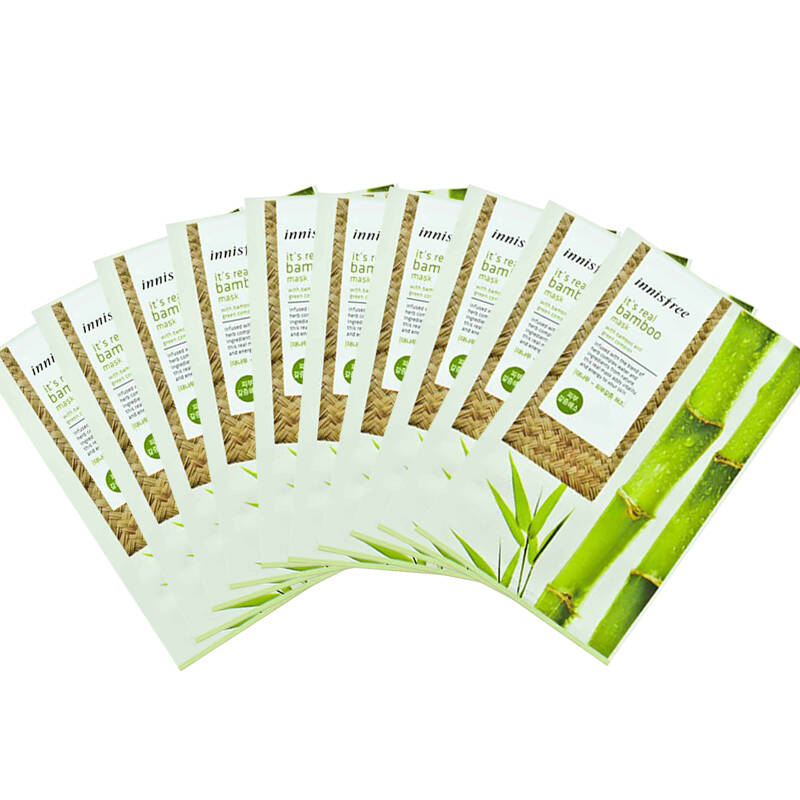 韩国innisfree 悦诗风吟面膜贴 面膜纸 保湿面膜20ml*10片 竹子贴