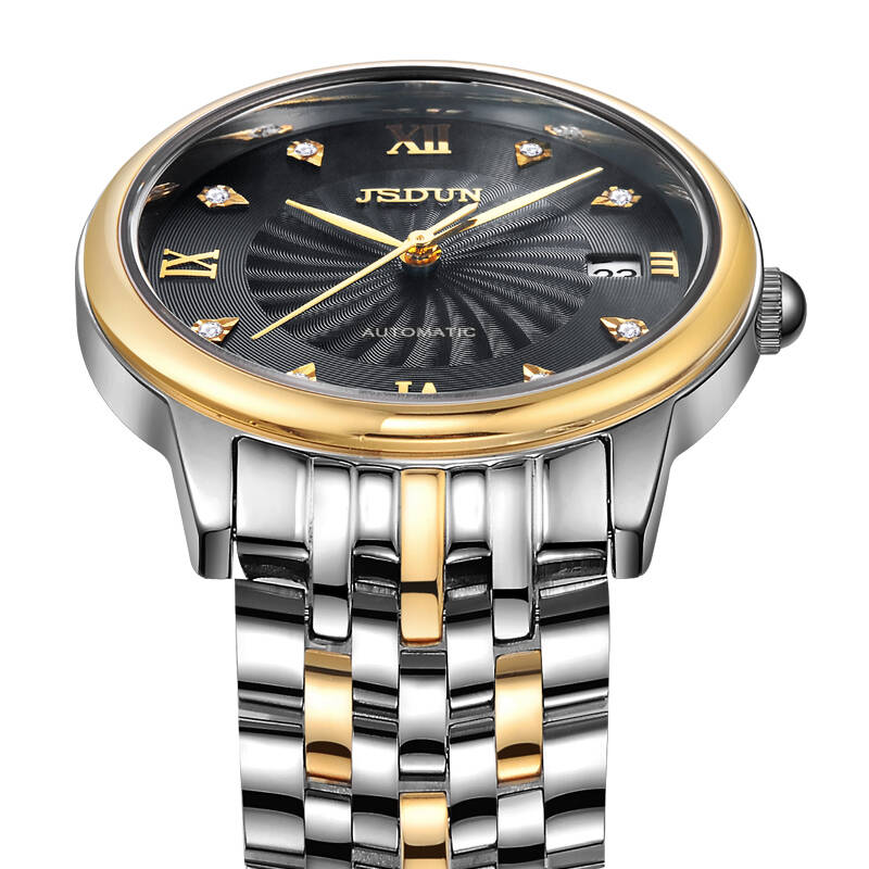 金仕盾(jsdun)正品手表男士表 机械男士手表 时尚超薄男式表 无刻度