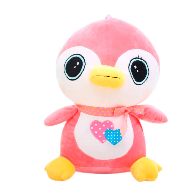 企鹅毛绒玩具qq企鹅公仔生日礼物玩偶布娃娃送女生 粉红色 小企鹅 35