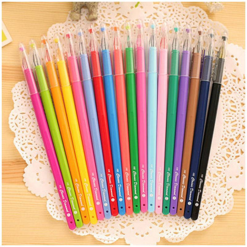 文具 清新可爱创意18色水笔 彩色笔中性笔 墨兰. 1支