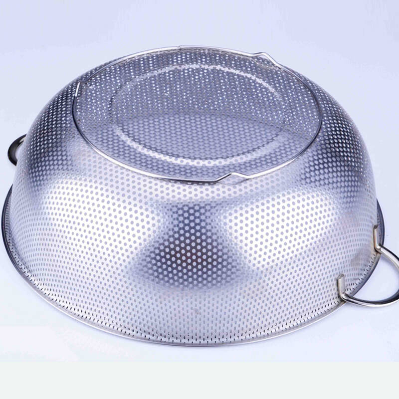 莱珍斯 不锈钢漏网盆米筛淘米篮盆洗米盆漏水盆沥水盆洗菜盆 单环中号