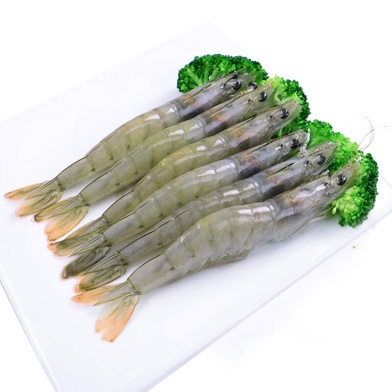 蓝雪 冷冻厄瓜多尔白虾 2kg 100-120只 盒装 自营海鲜水产