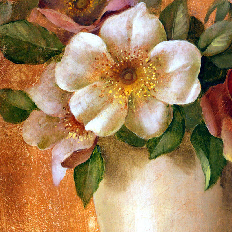 绿牌 客厅装饰画 欧式油画 现代家居有框画 古典花卉壁画 挂画 单副画