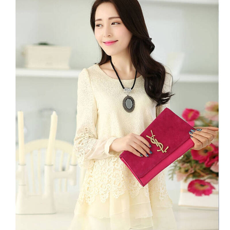 金莎依戴 2015新款中长韩版甜美蕾丝拼接女长袖蕾丝衫 包邮 黑色 xxl