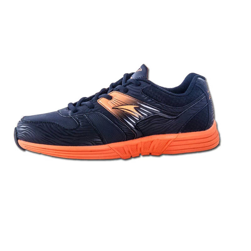 金莱克四季新款男士轻便跑步鞋12416021 黑桔黄 40