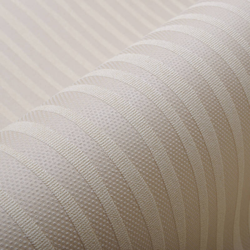 壁纸 现代简约竖条立体浮雕无纺 客厅卧室电视背景墙纸 bz28015卡其色