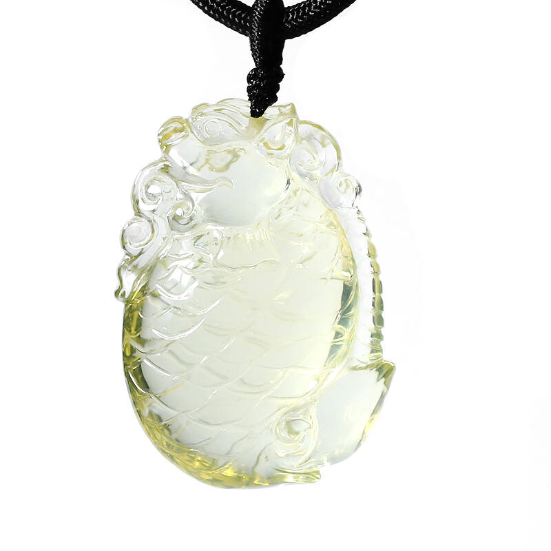 水晶一百 天然黄水晶金蟾招财吊坠 财运亨通 辟邪护体 增加智慧与勇气