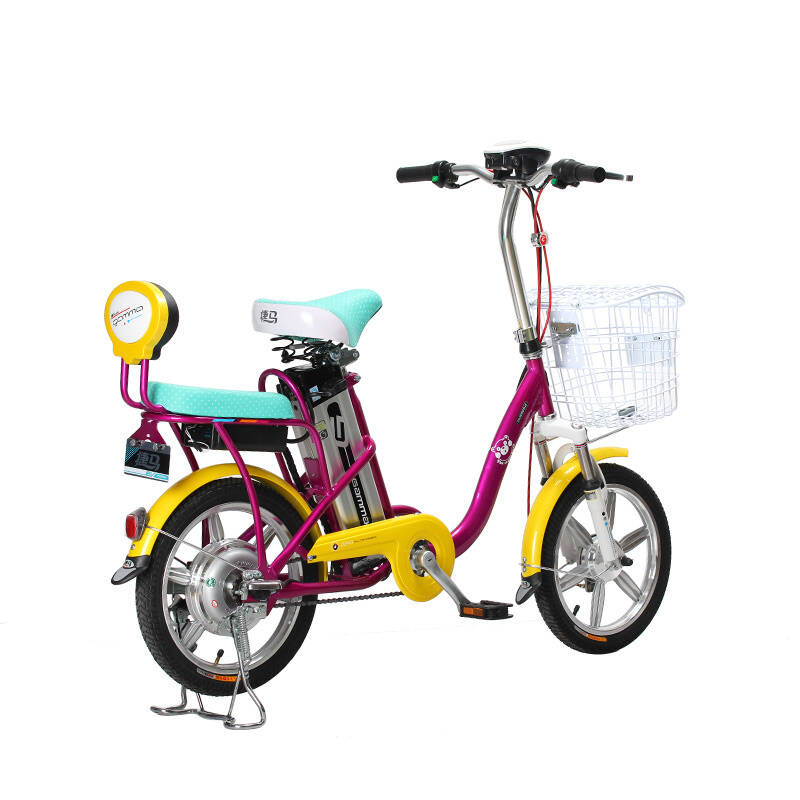 gamma/捷马o2o电动车48v锂电车16寸一体轮锂电自行车 尚美2代 炫红