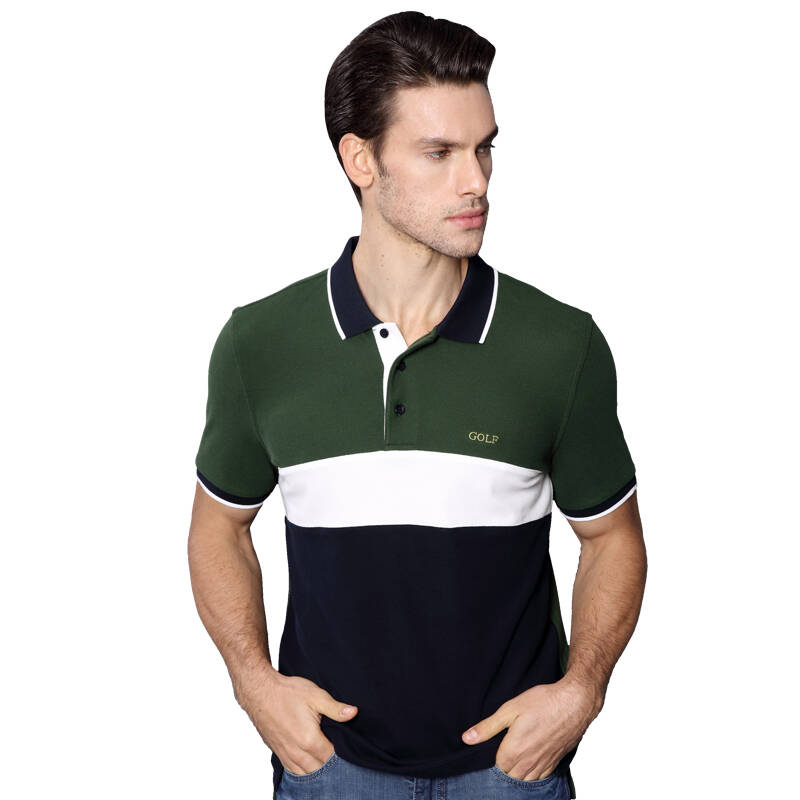 高尔夫golf男装短袖polo衫t恤 绿色 s