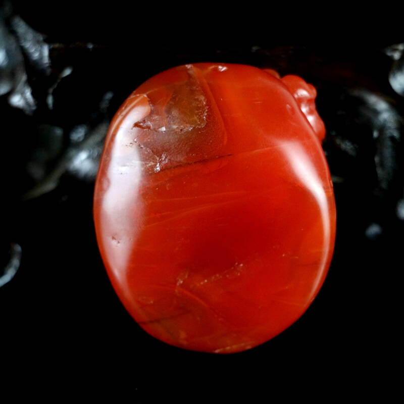 南红玛瑙樱桃红虎头挂坠 52g 【隆菲珠宝】