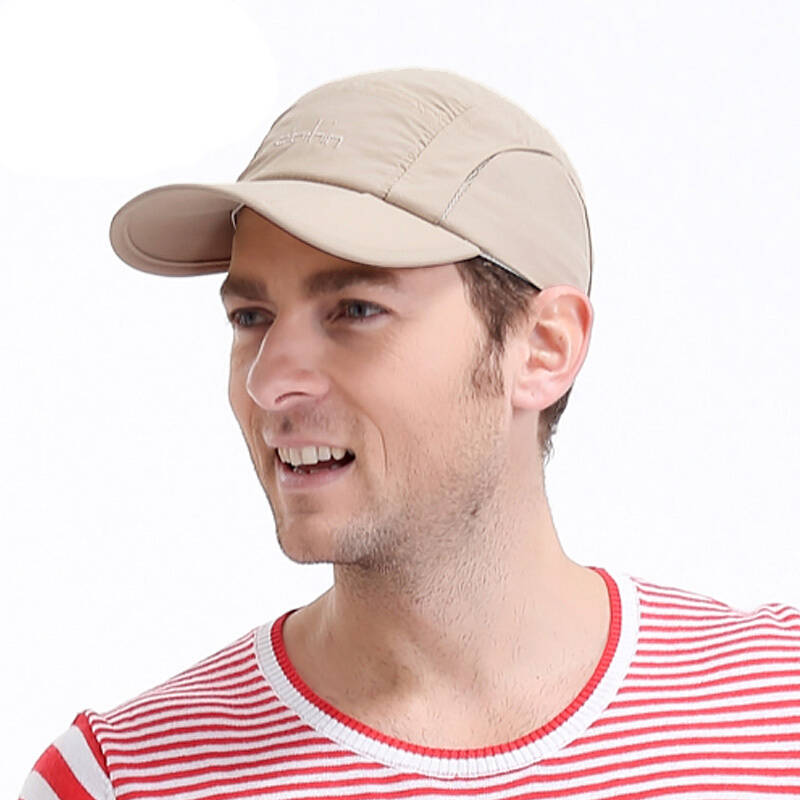 卡鲁森(clothin)夏天户外棒球帽子鸭舌帽男防晒速干透气c97205 卡其色