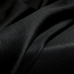 双面水波纹羊绒秋冬大衣面料 高端羊毛呢子布料 11#黑色0.1m