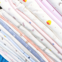 布料婴儿 布头 花布料A类 品牌库存婴儿布头布料 diy宝宝贴身衣物床品包被针织面料 随机6米三色(男宝款) 每款2m*1.6m左右