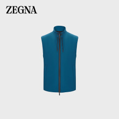 杰尼亚（Zegna） 经典款 男士蓝绿色聚酯纤维背心 UWT35-W110B-306-48