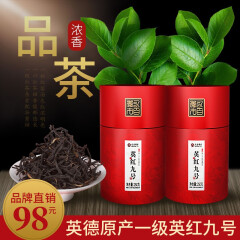 八百秀才（买一送一 ）龙纹罐英红九号 广东 红茶 红茶茶叶2022年新茶500g（250g*2罐）