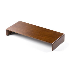 SANWA SUUPLY 显示器增高架 笔记本架 桌上架 天然实木 日式简约 免安装 10kg承重 深木纹色 50cm