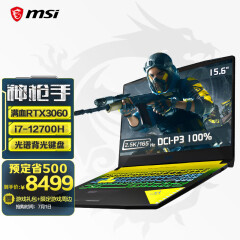 微星msi神枪手15（限量版）12代酷睿i7-12700H游戏本笔记本电脑（ 15.6英寸RTX3060 16G 512GB 2.5K 165Hz）