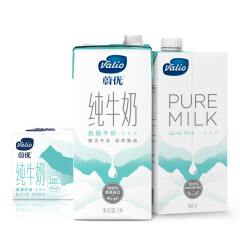 芬兰蔚优Valio脱脂纯牛奶进口纯奶1L*12整箱装