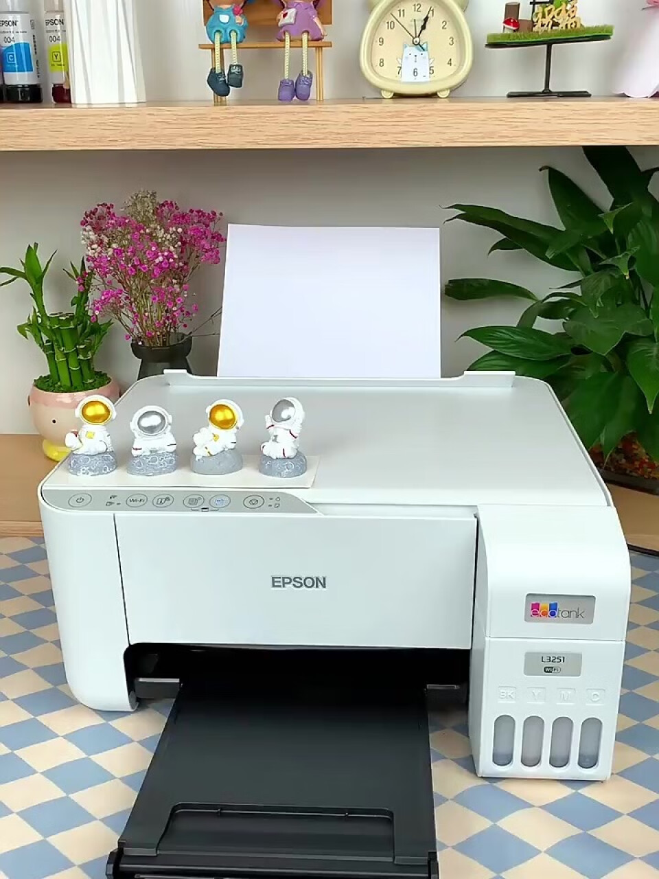 爱普生(EPSON) 墨仓式 L3251 微信打印无线连接 家庭教育好帮手 （打印、复印、扫描）新旧包装随机发货(爱普生打印机墨水),第2张
