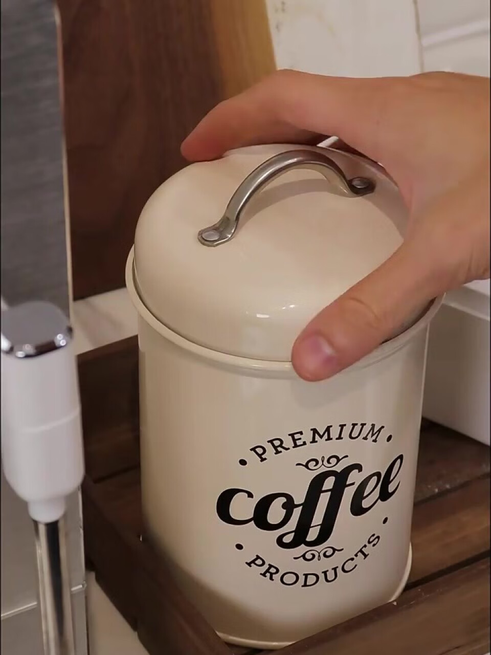 SMEG 斯麦格 意大利意式咖啡机全自动家用 蒸汽打奶泡 磨豆机咖啡豆研磨机 BCC02 白色,第5张