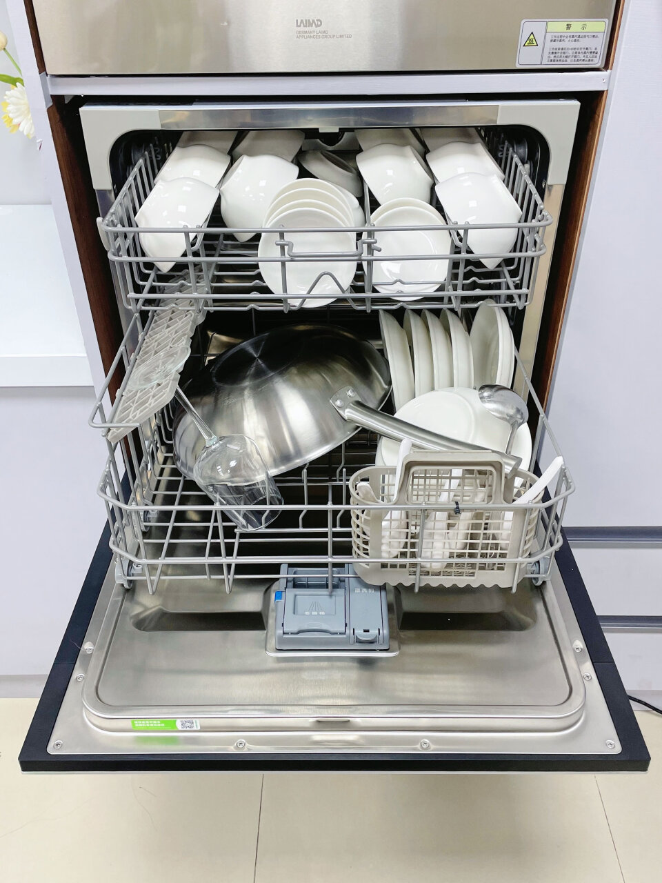 德国莱梅德（LAIMD）洗碗机 嵌入式洗碗机10套 台式家用洗碗机 智能除菌烘干 WQP10-Q02 10套洗碗机,第3张