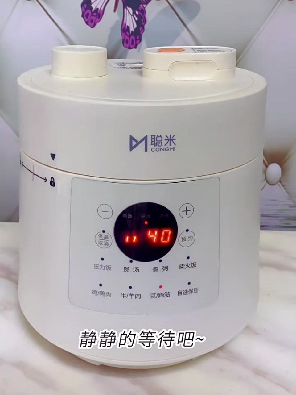 聪米（CONGMI） 智能电压力锅小型电饭煲家用炖肉锅煮饭煲汤饭压两用一键排压多功能1-3人 YLG-C251(K）,第4张