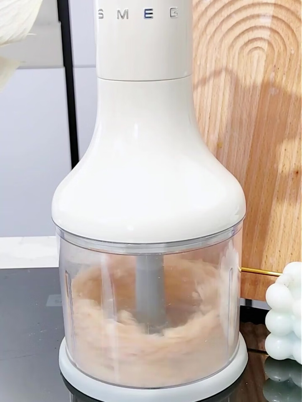 SMEG 斯麦格 意大利料理机套装 料理棒搅拌机 婴儿辅食机磨粉机 榨汁研磨机打蛋器 HBF02 奶白色,第3张