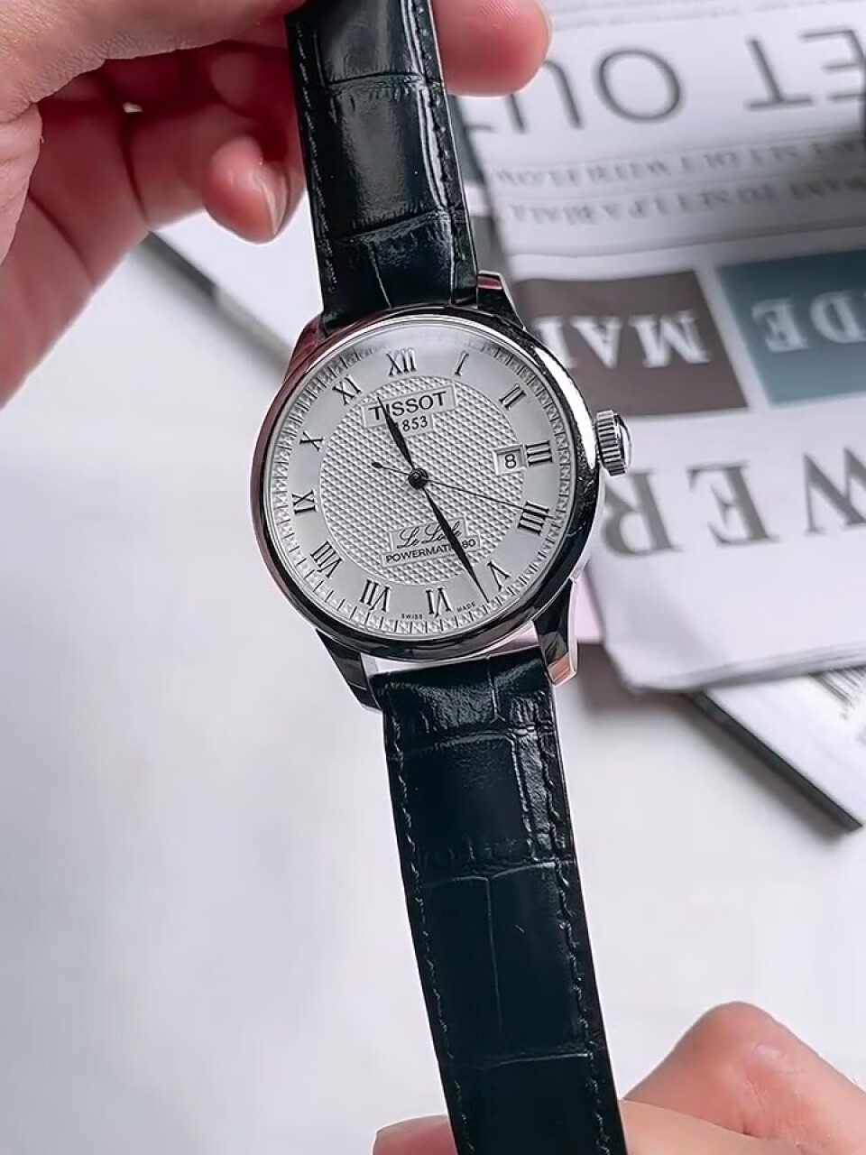 天梭(TISSOT)瑞士手表 经典力洛克系列皮带机械商务男士腕表送男友T006.407.16.033.00(tissot手表),第3张
