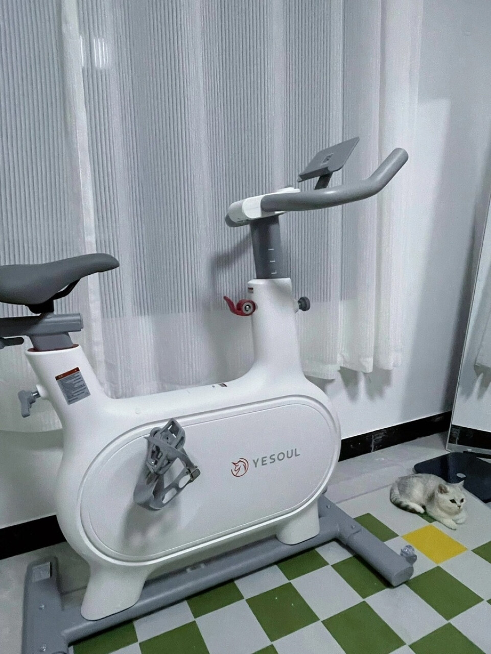 YESOUL野小兽动感单车支持HUAWEI HiLink磁控家用健身车运动健康室内脚踏车S1(yesoul野小兽跑步机怎么展开),第3张
