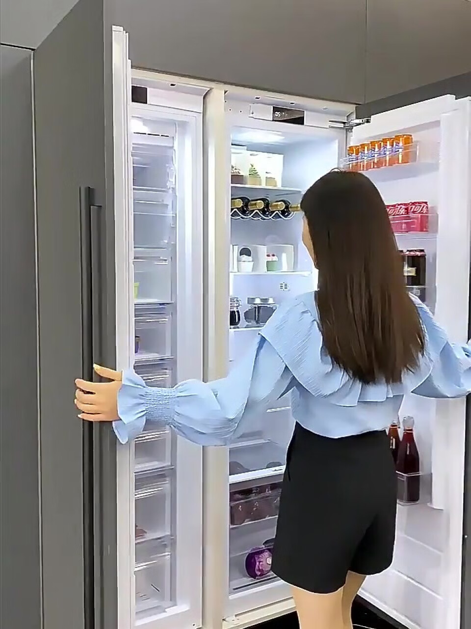 意大利daogrs K6Pro 嵌入式冰箱家用516升 双温区混冷超薄橱柜一体隐藏式对开门冰箱 K6Pro 516L组合(意大利翻译),第3张