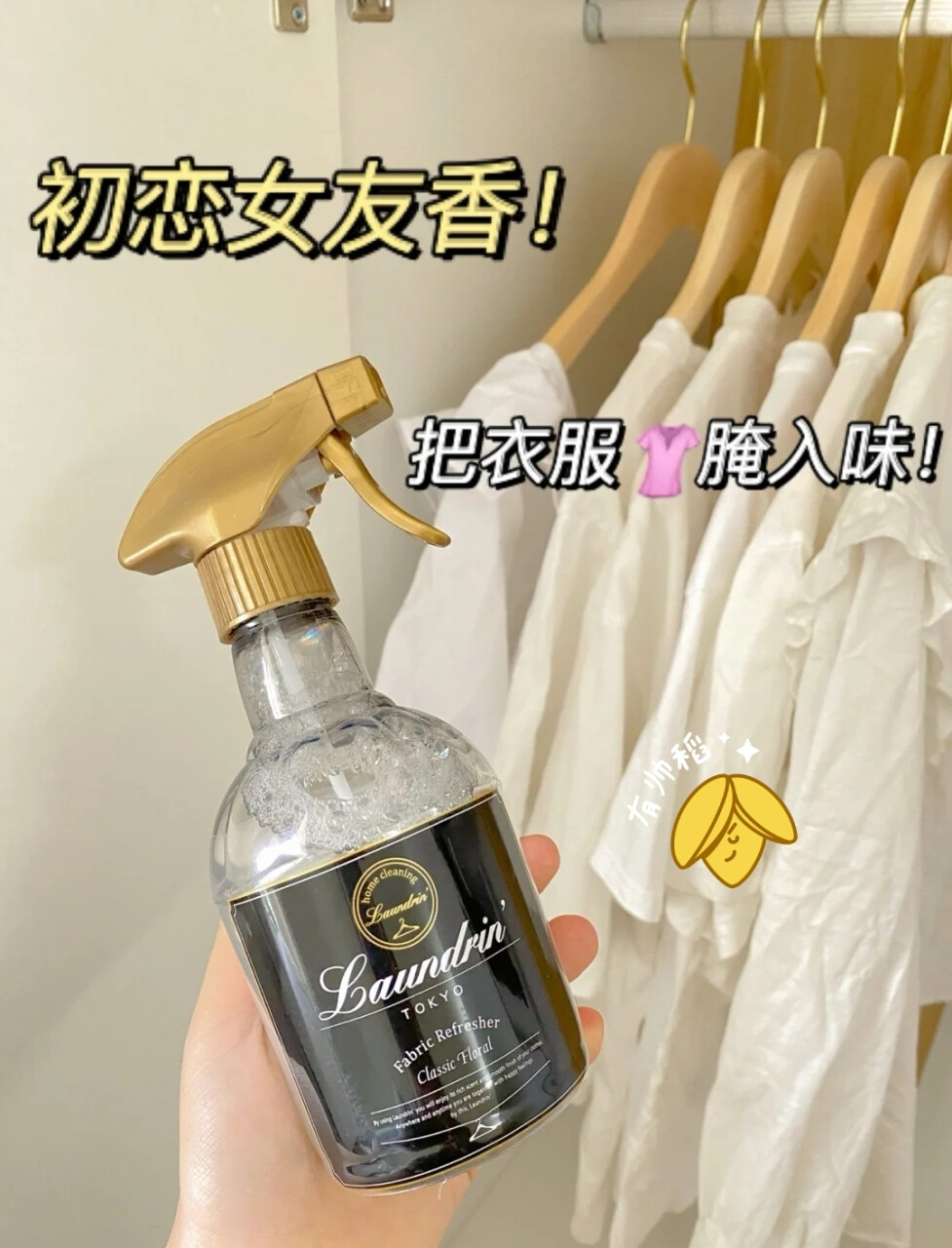 日本进口Laundrin朗德林衣物除味喷雾祛除异味清新空气 经典花香370ml,第2张